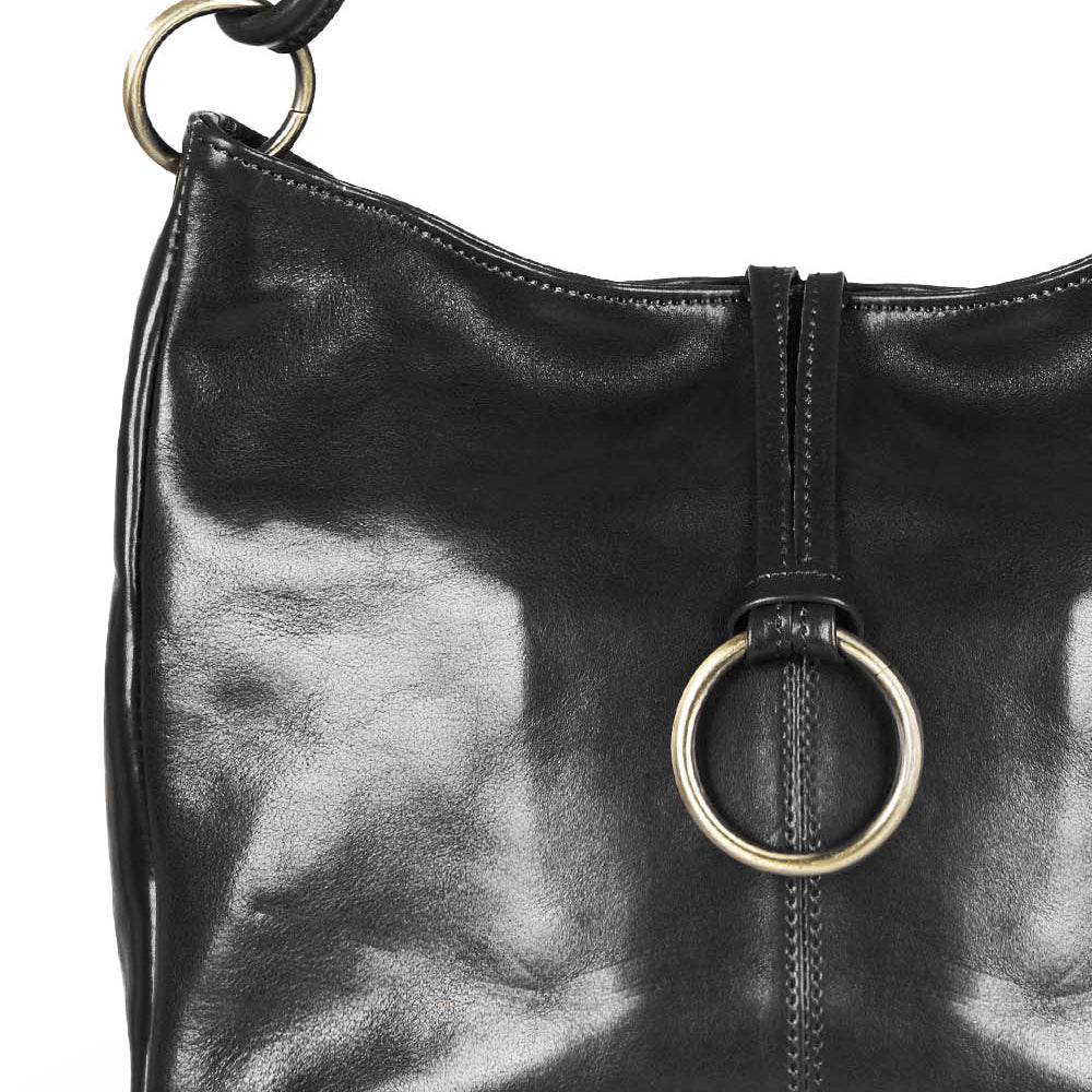 Borsa a mano in pelle rossa