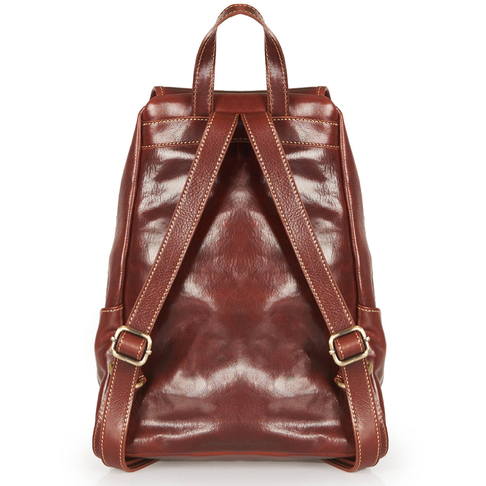 Zaino in pelle marrone