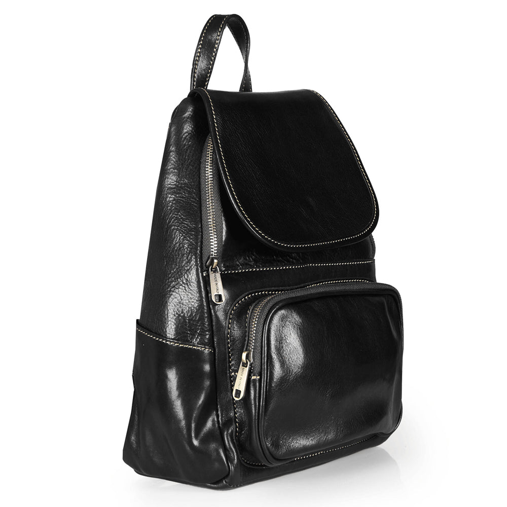 Zaino in pelle marrone