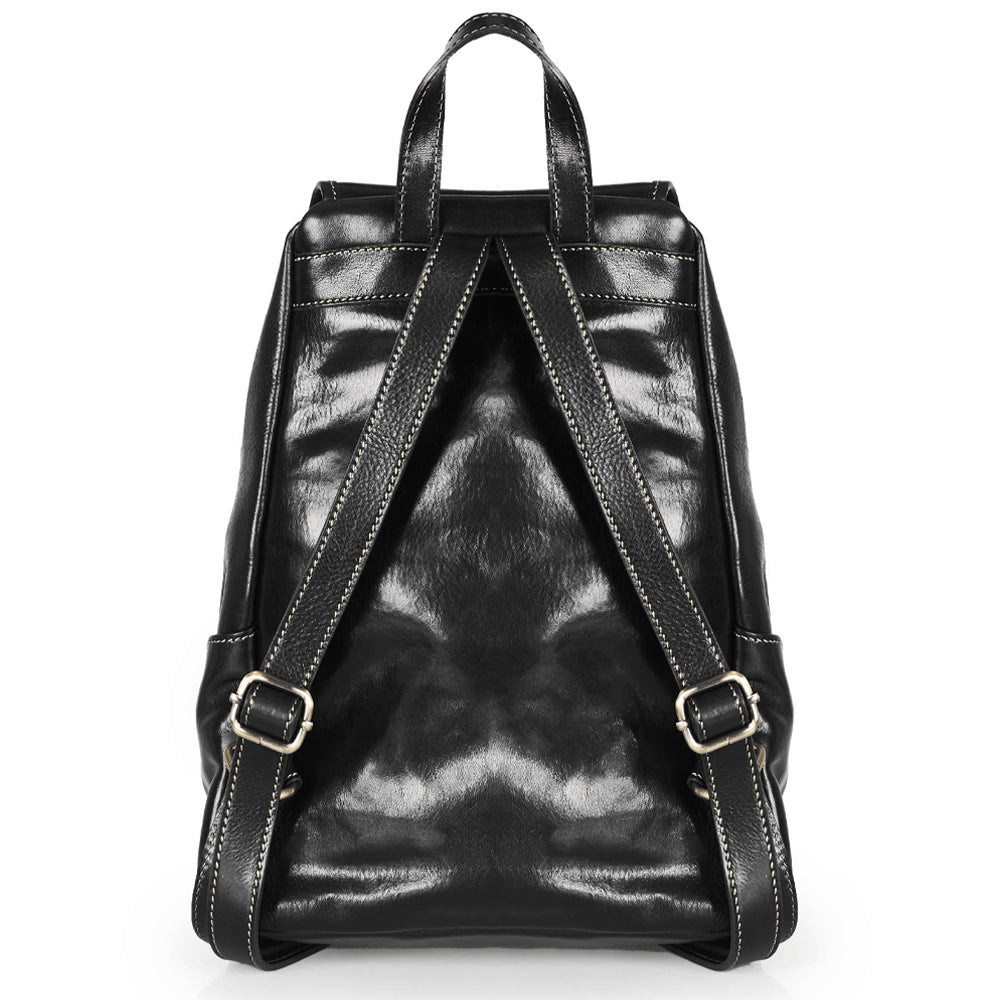 Zaino in pelle marrone