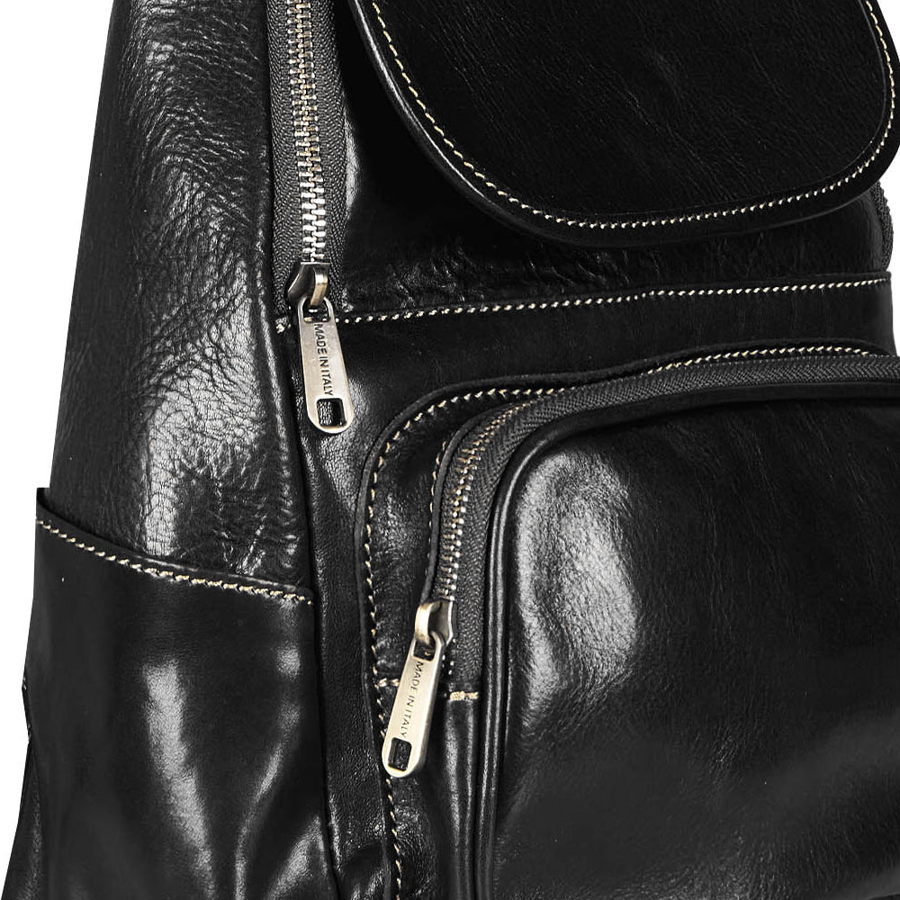 Zaino in pelle marrone