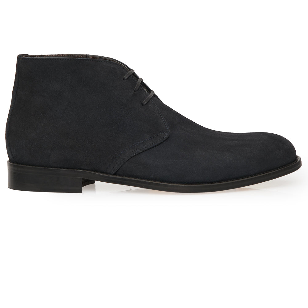 Polacchino Chukka Boot in Camoscio Morbido Blu scuro