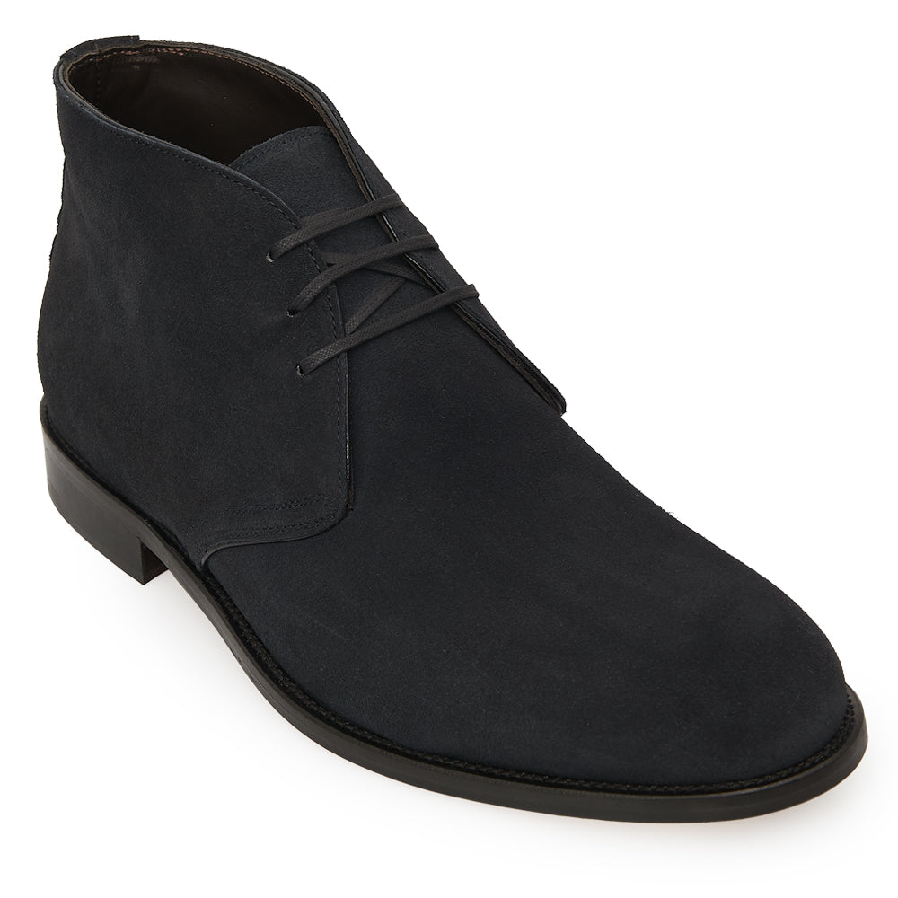 Polacchino Chukka Boot in Camoscio Morbido Blu scuro