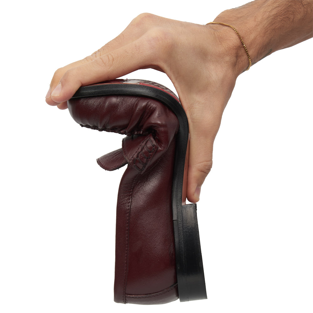 Mocassino Penny Loafer Morbido in Pelle Bordeaux