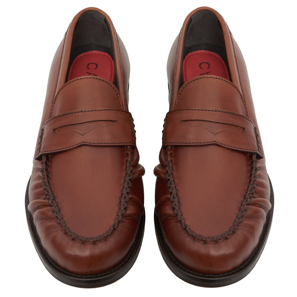 Mocassino Penny Loafer Morbido in Pelle cuoio