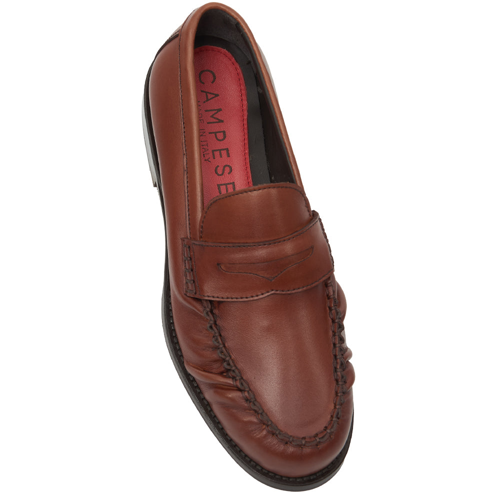 Mocassino Penny Loafer Morbido in Pelle cuoio