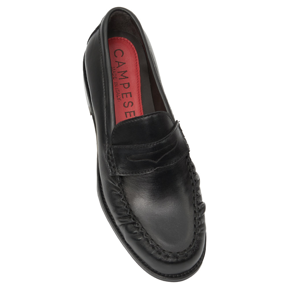 Mocassino Penny Loafer Morbido in Pelle nera