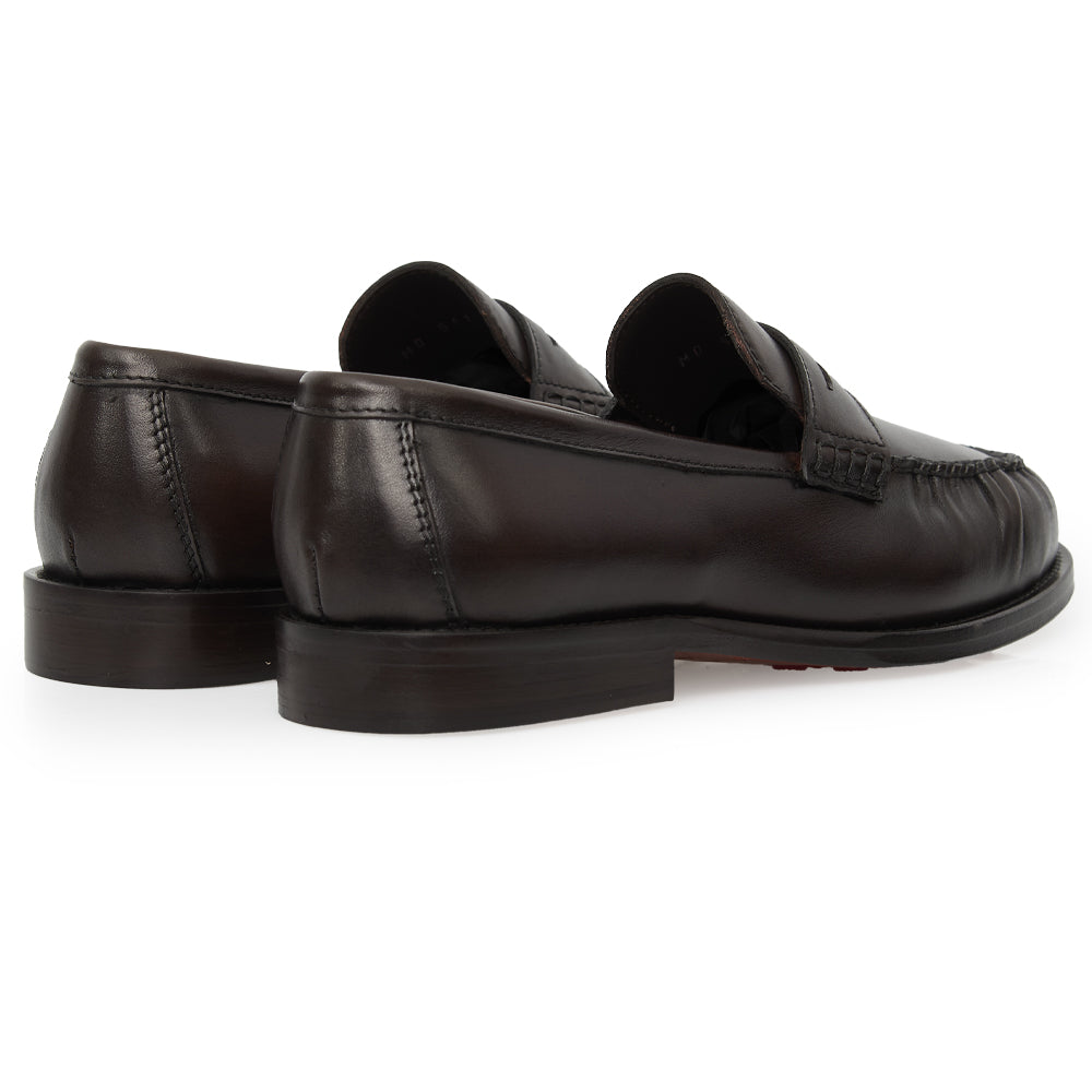 Mocassino Penny Loafer Morbido in Pelle testa di moro