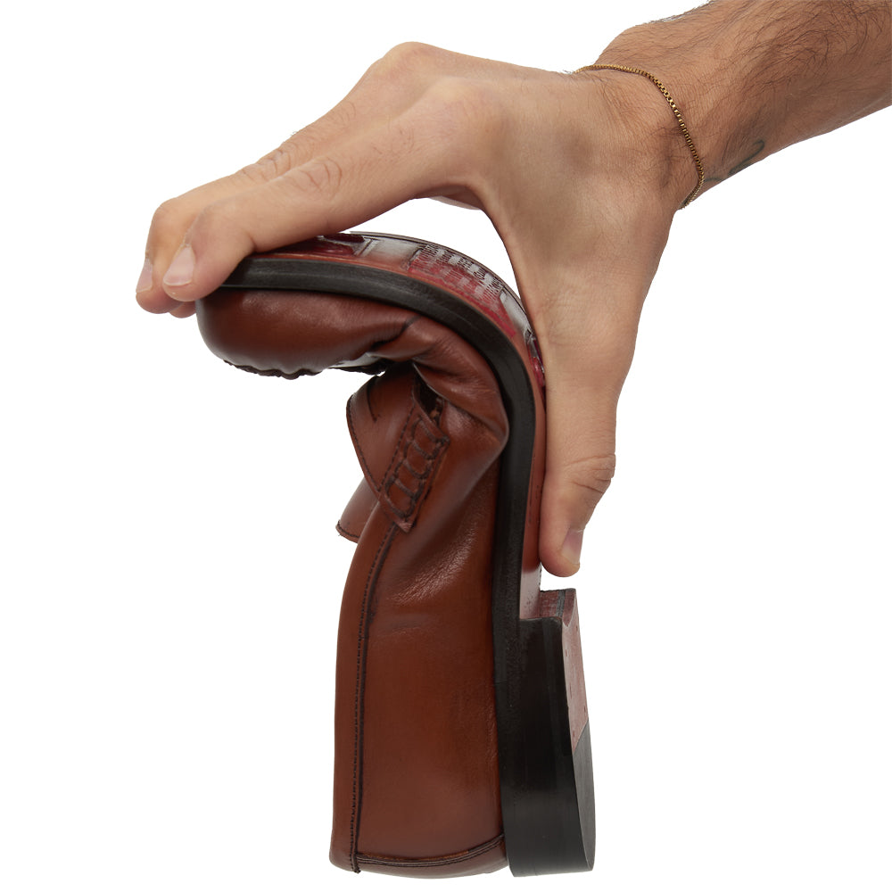 Mocassino Penny Loafer Morbido in Pelle cuoio