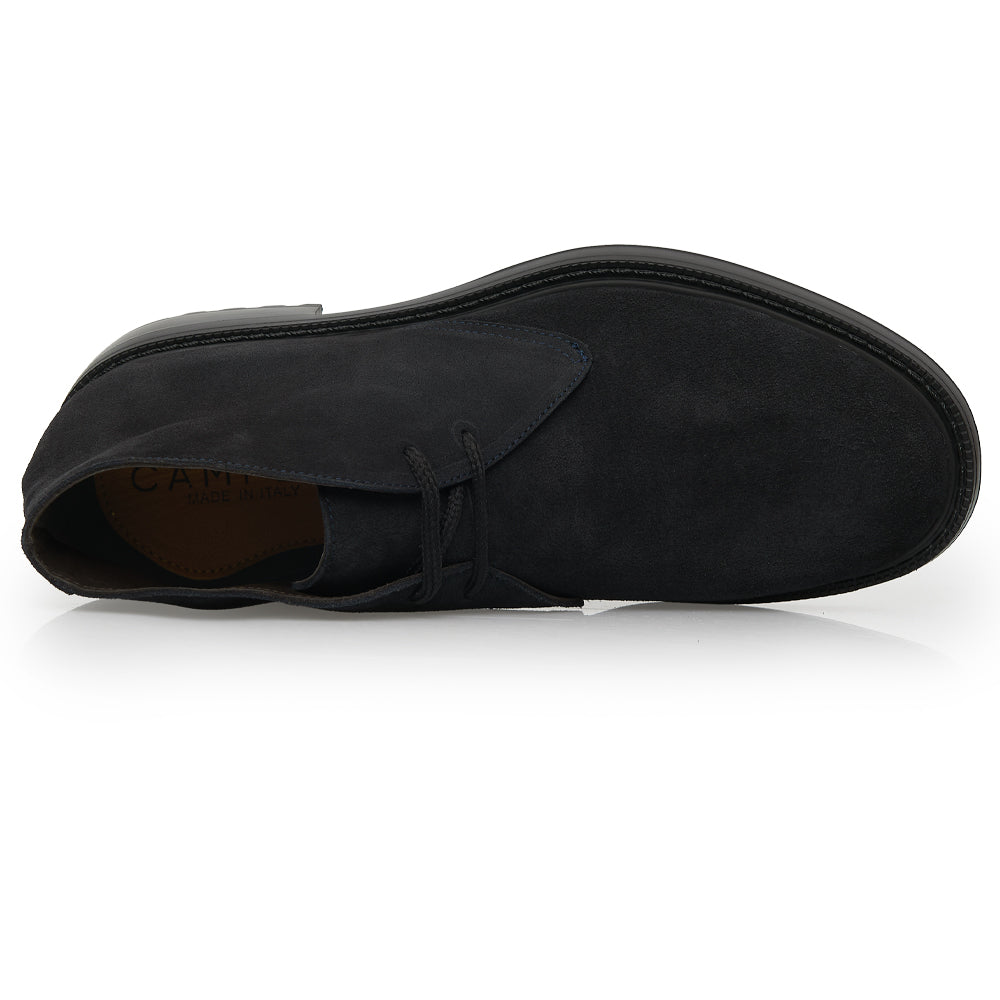 Polacchino Chukka Boot in Camoscio Blu scuro con Suola Roccia