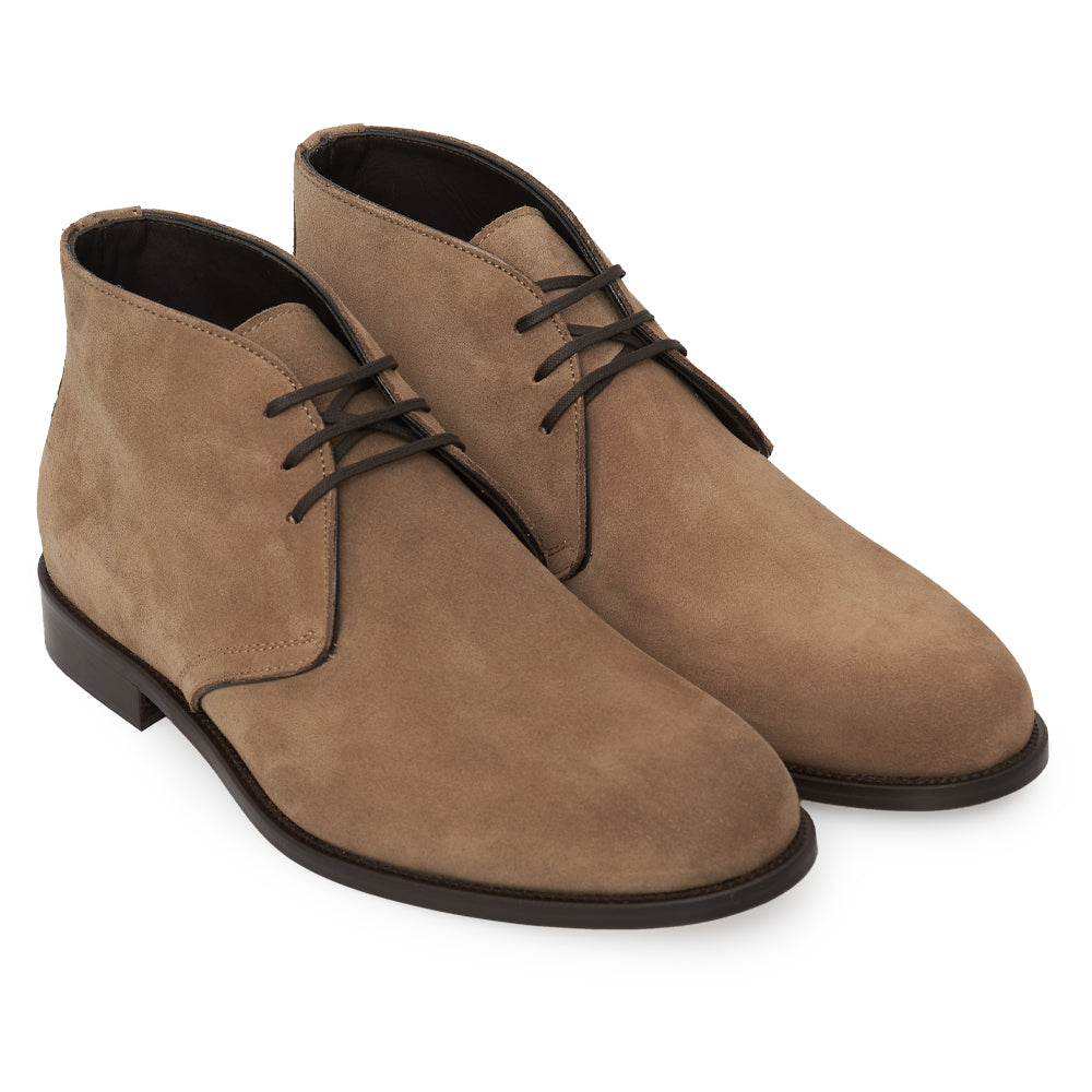 Polacchino Chukka Boot in Camoscio Morbido Taupe