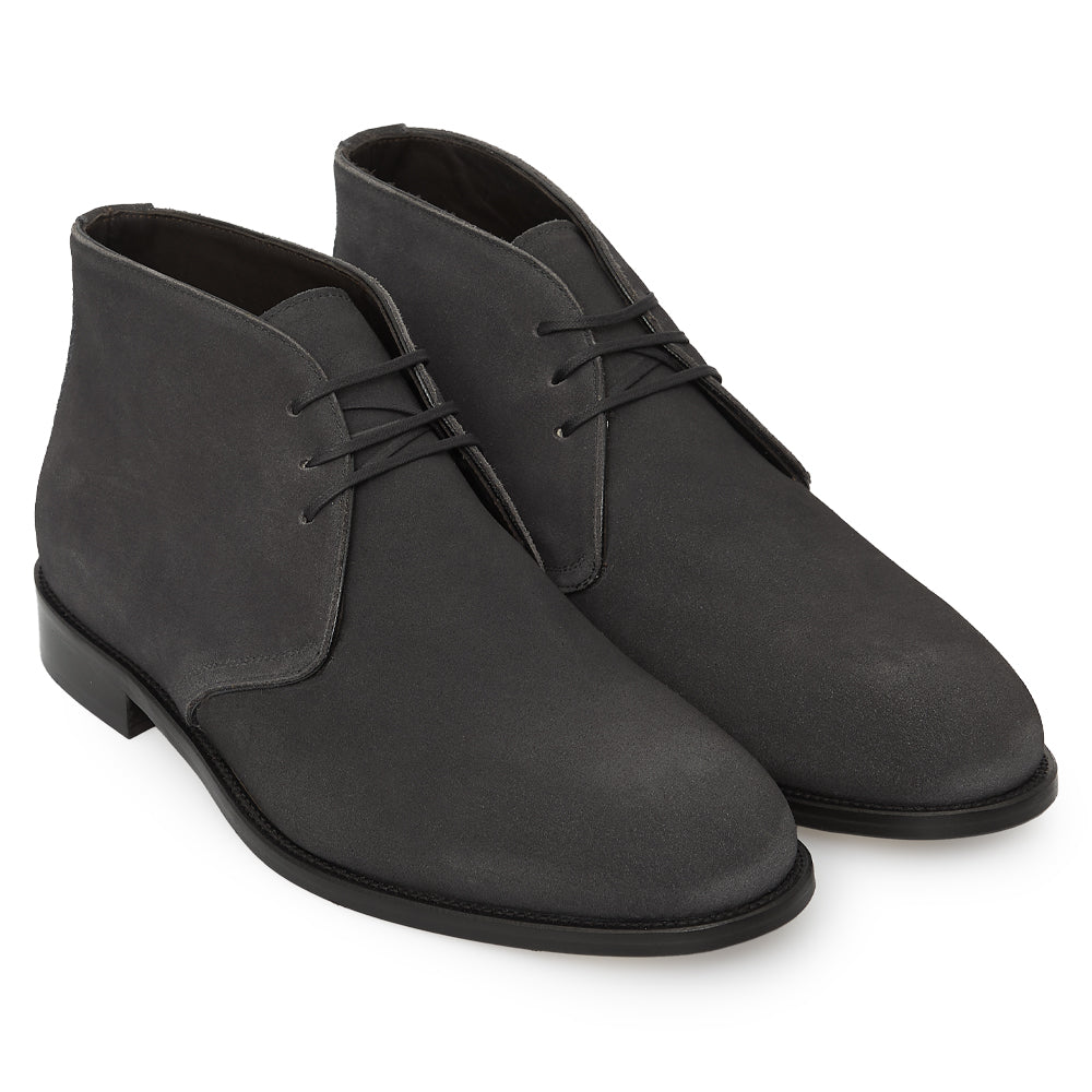 Polacchino Chukka Boot in Camoscio Morbido grigio