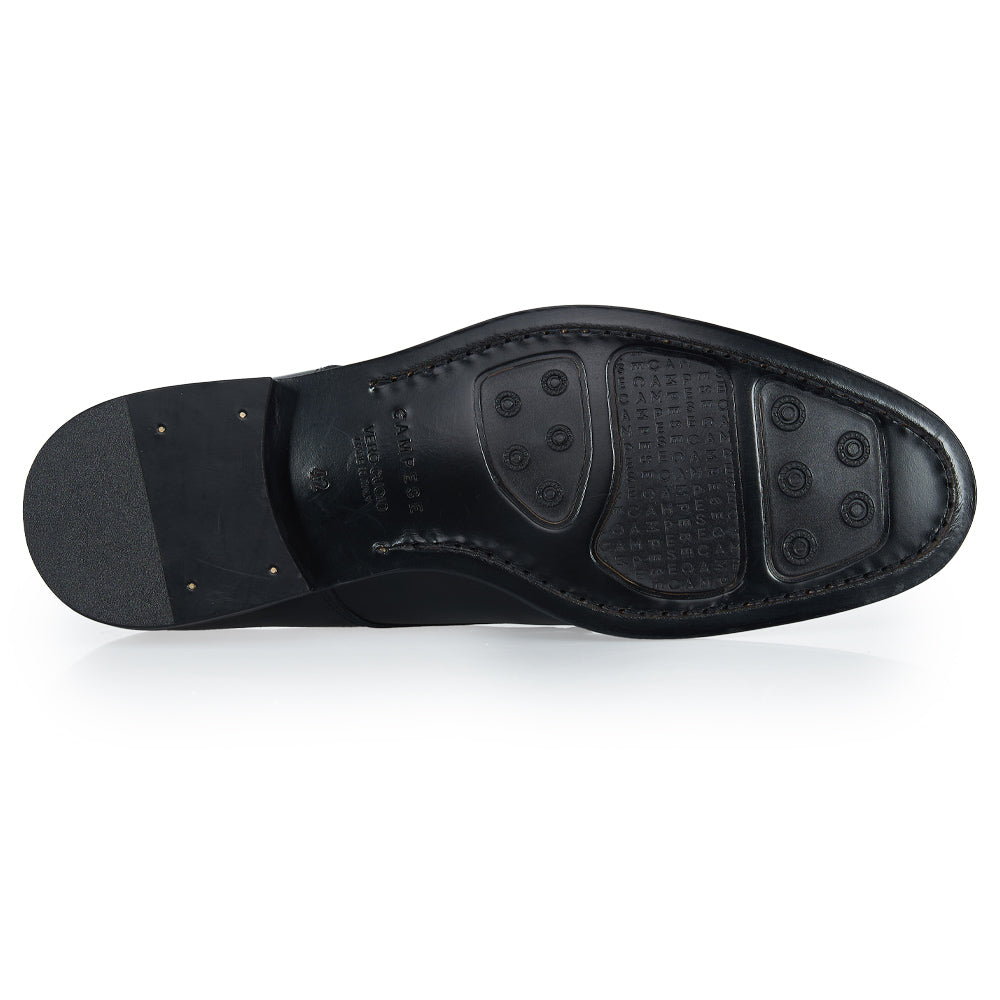 Derby elegante in pelle nera