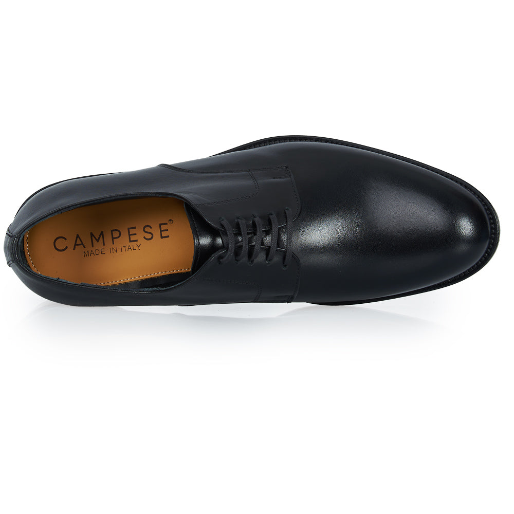 Derby elegante in pelle nera