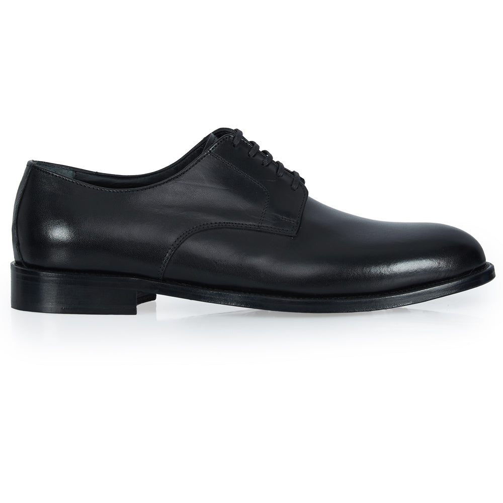 Derby elegante in pelle nera