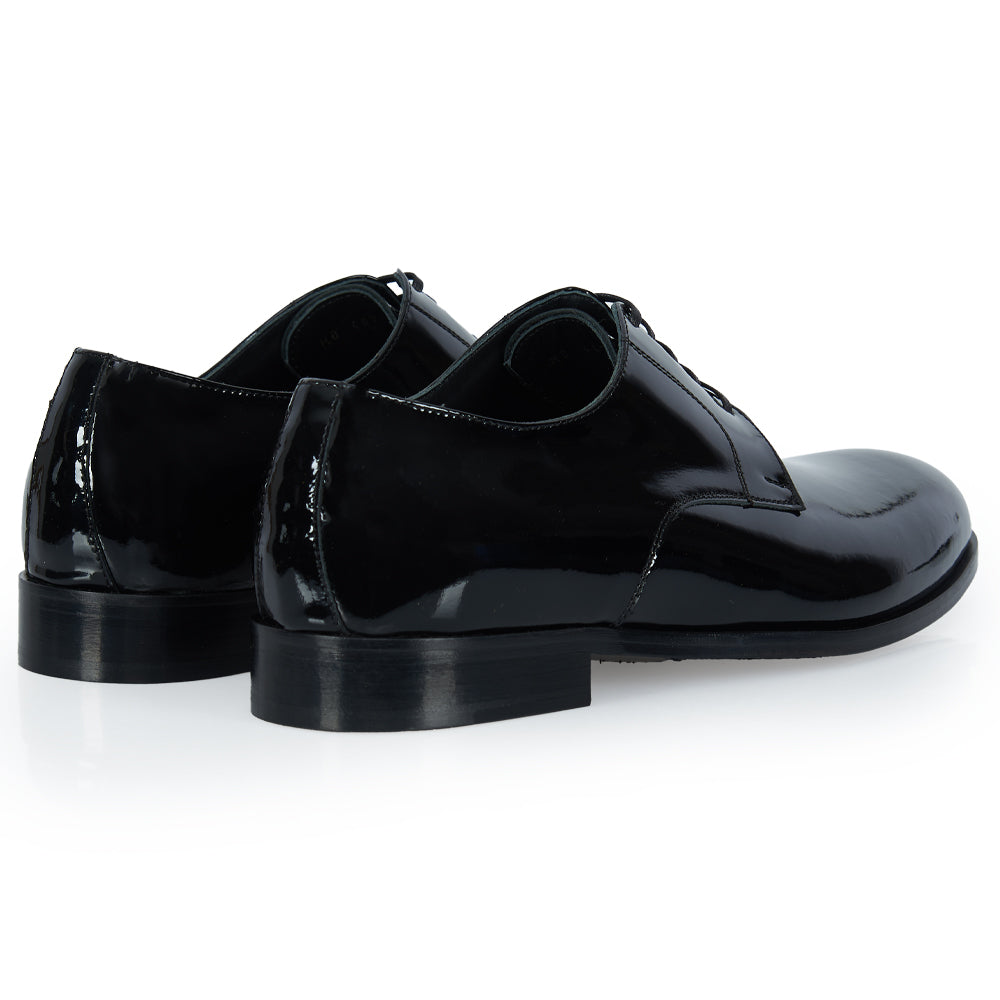 Derby elegante in vernice nera