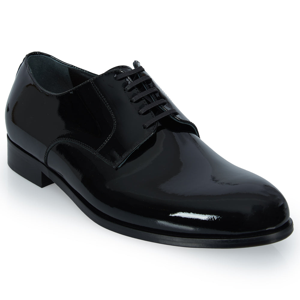 Derby elegante in vernice nera