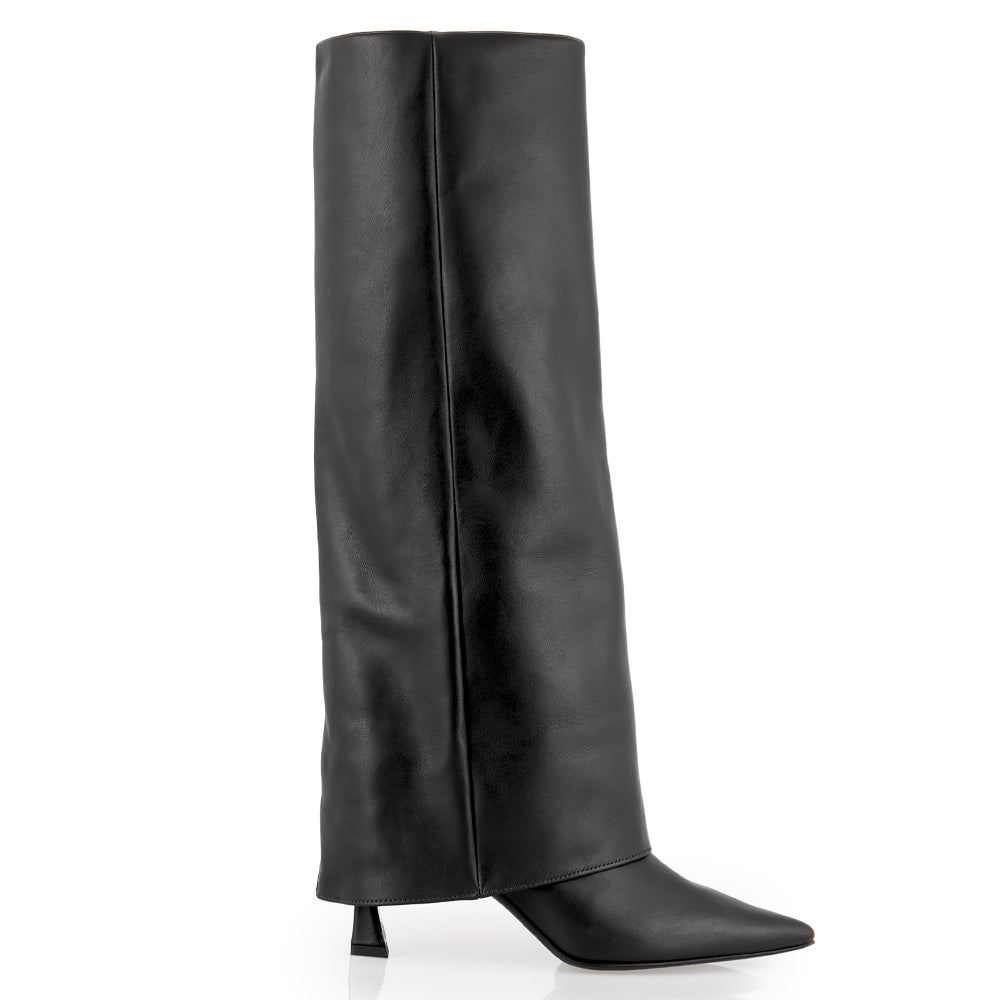 Stivali in pelle nera