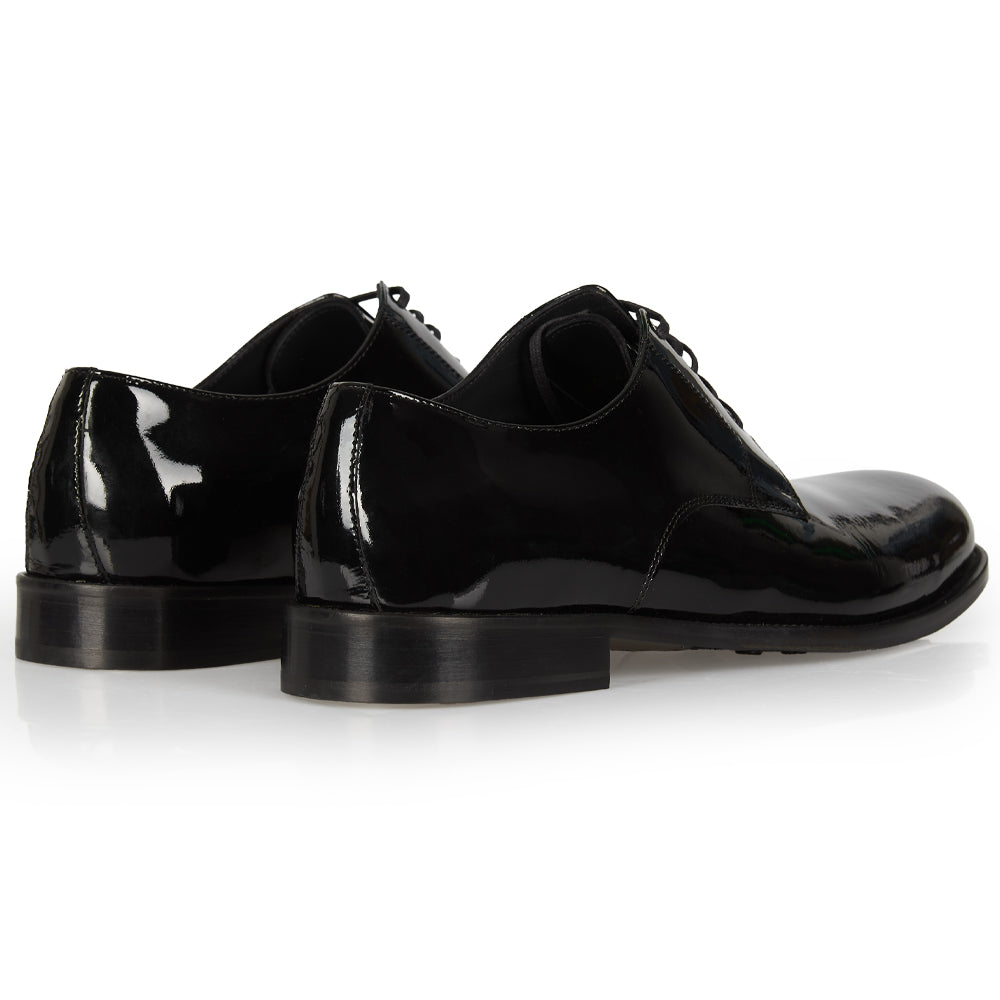 Derby elegante in vernice nera