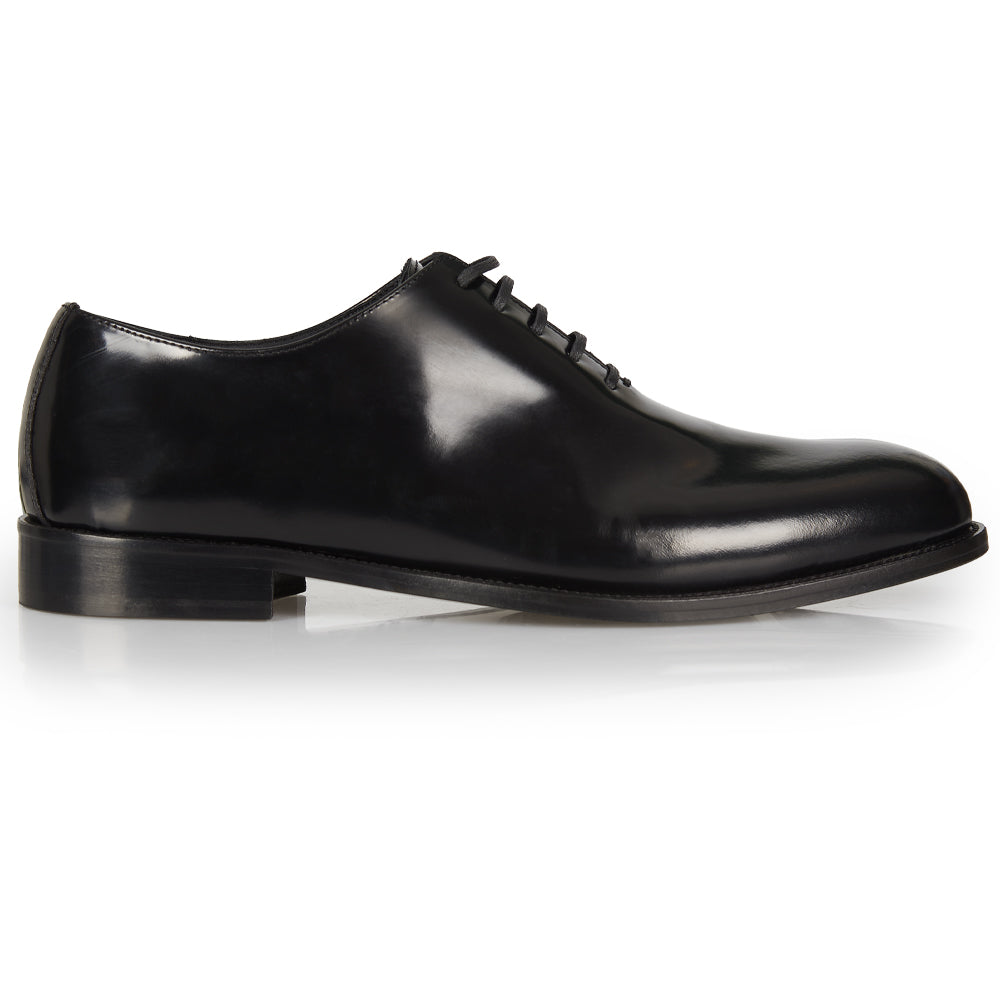 Richelieu elegante in pelle abrasivata nera