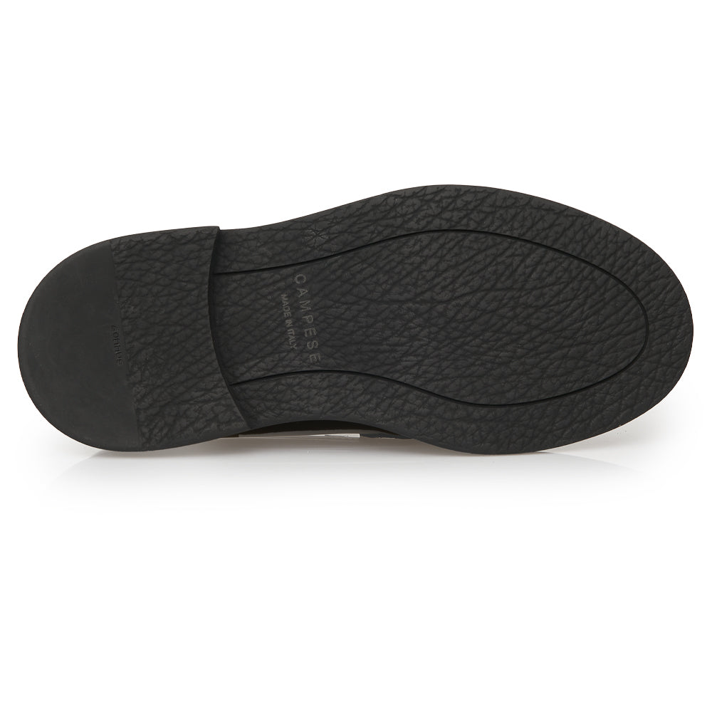 Mocassino Penny Loafer in Pelle Spazzolata Nera