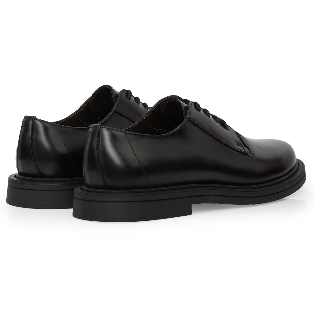 Scarpa Stringata Derby in Pelle Nera