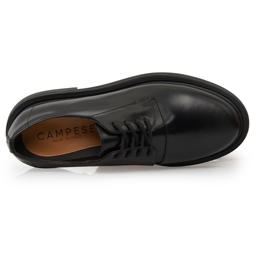Scarpa Stringata Derby in Pelle Nera