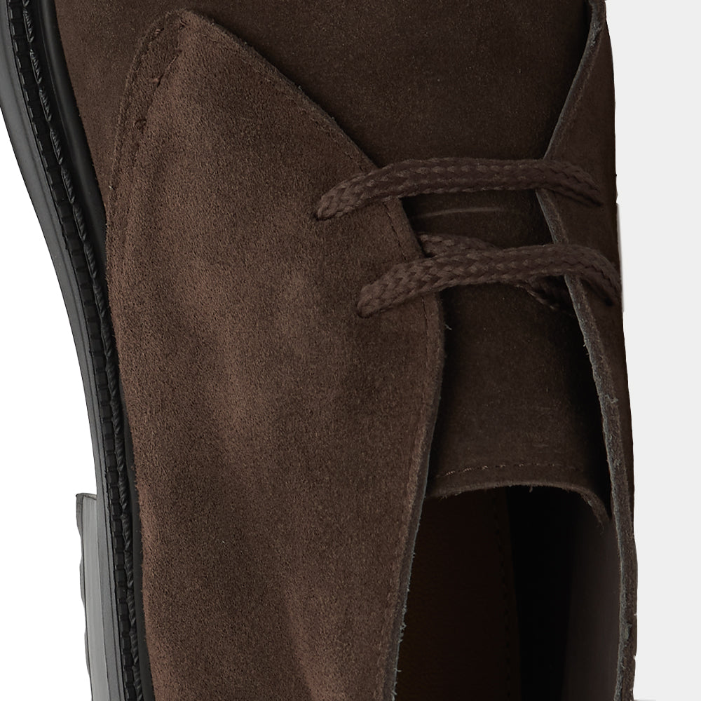 Polacchino Chukka Boot in Camoscio Testa di moro con Suola Roccia