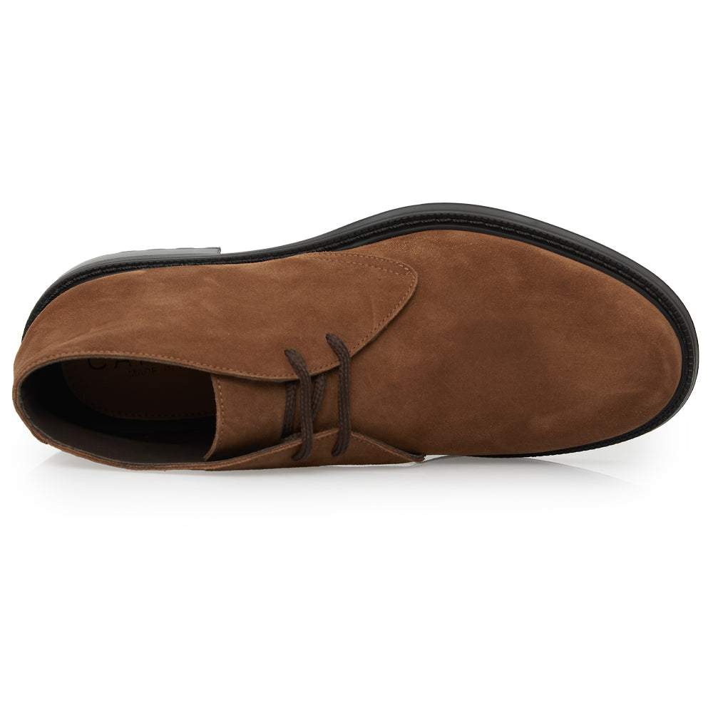 Polacchino Chukka Boot in Camoscio Cuoio con Suola Roccia