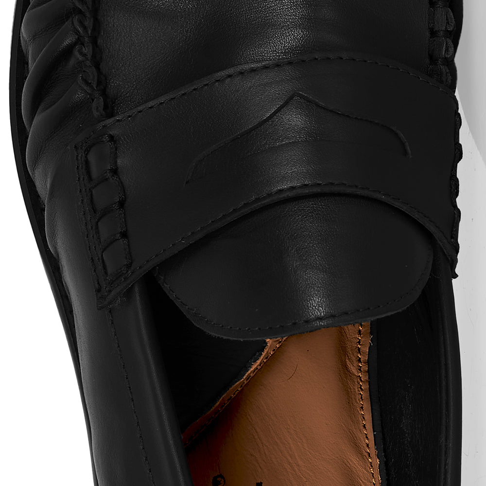 Mocassino Penny Loafer Nero – Lavorazione Bologna