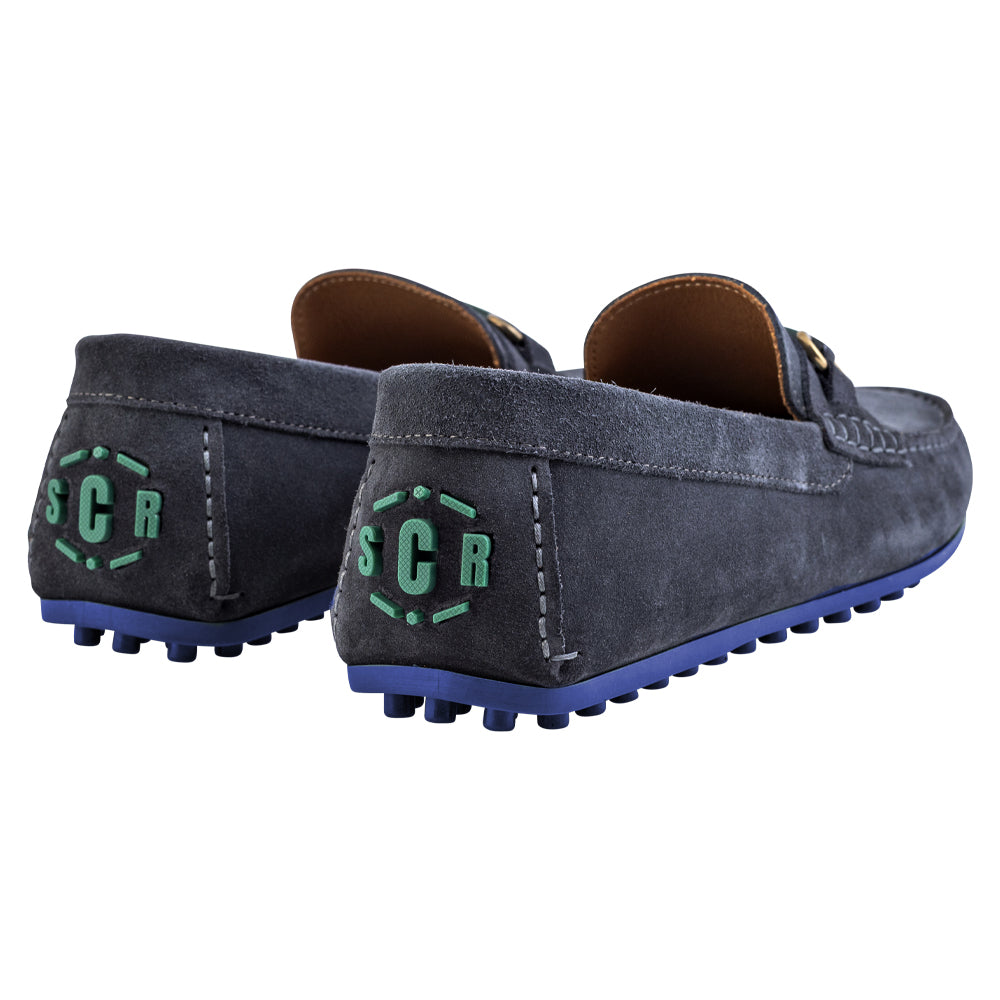 Mocassini driver in pelle scamosciata jeans