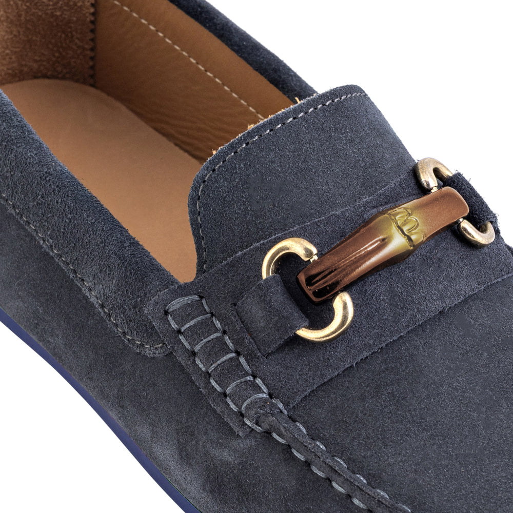 Mocassini driver in pelle scamosciata jeans