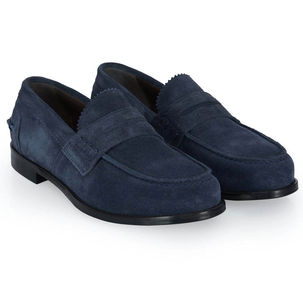Mocassino Penny - morbido camoscio blu navy