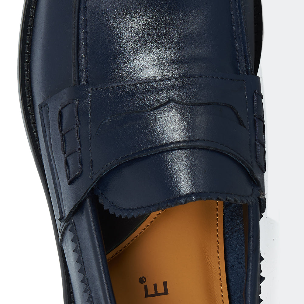 Mocassino Penny blu - pelle morbida