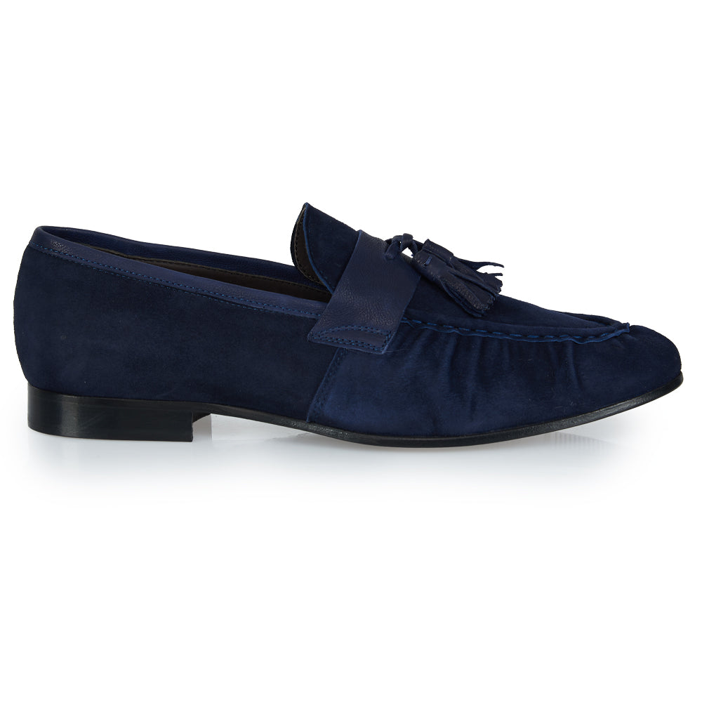 Mocassino Tassel Light Summer Camoscio Blu