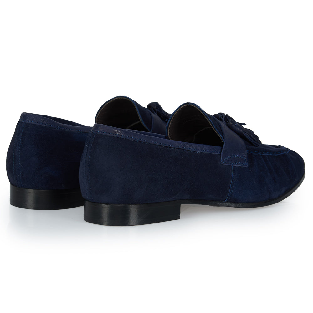 Mocassino Tassel Light Summer Camoscio Blu