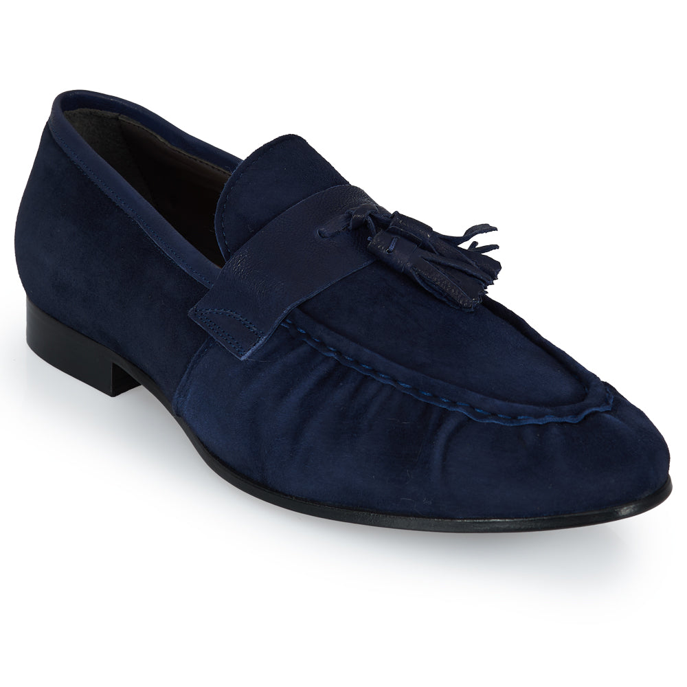 Mocassino Tassel Light Summer Camoscio Blu