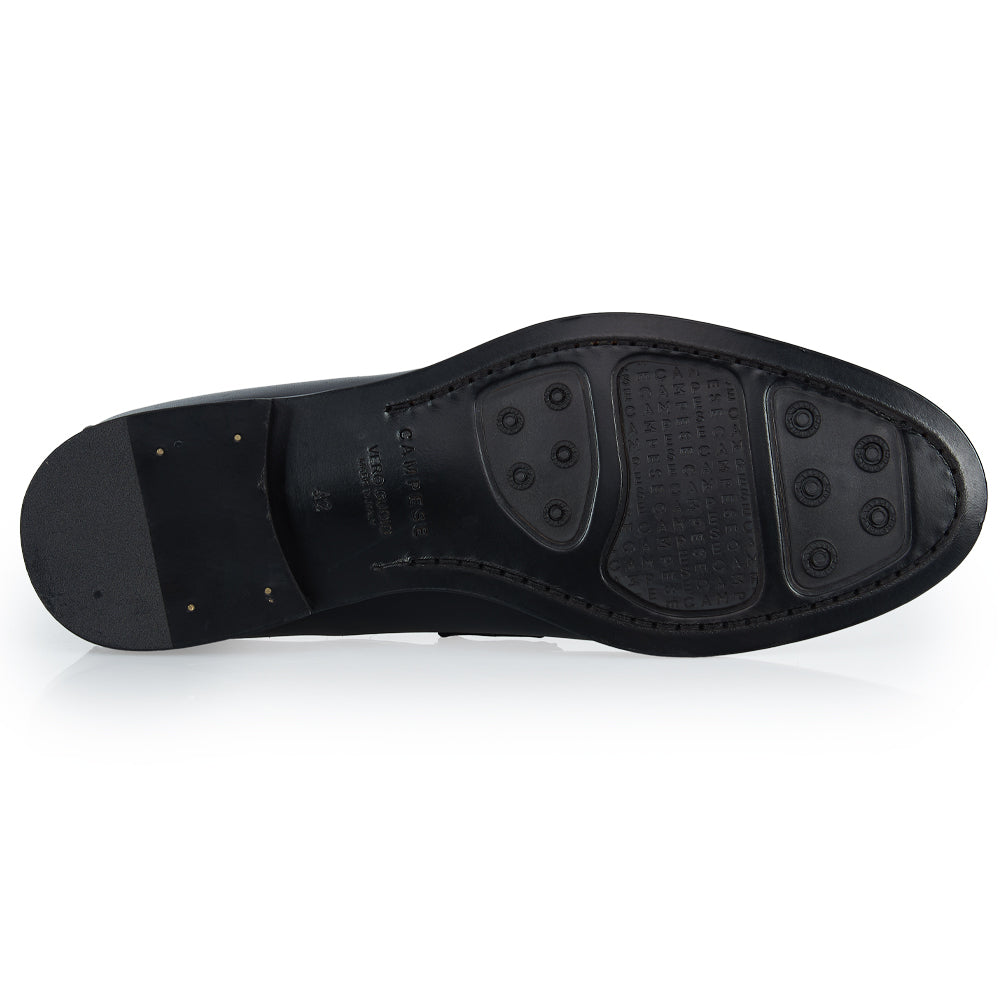 Mocassino classico in Pelle Nera con Morsetto Brunito