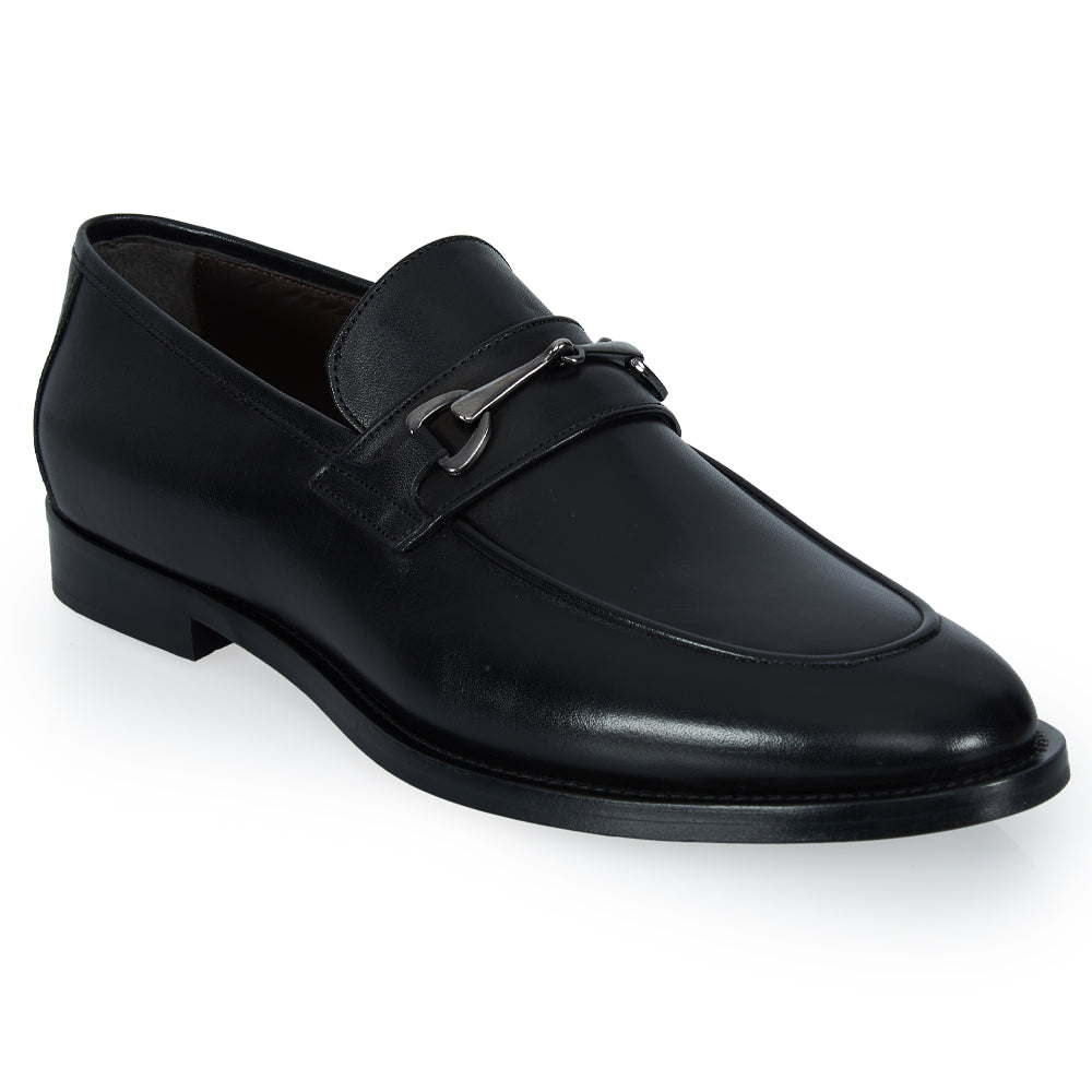 Mocassino classico in Pelle Nera con Morsetto Brunito