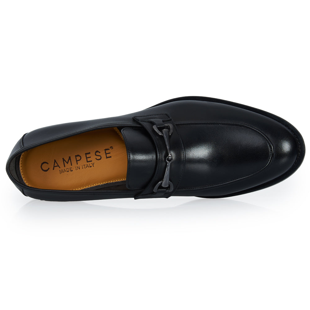 Mocassino classico in Pelle Nera con Morsetto Brunito