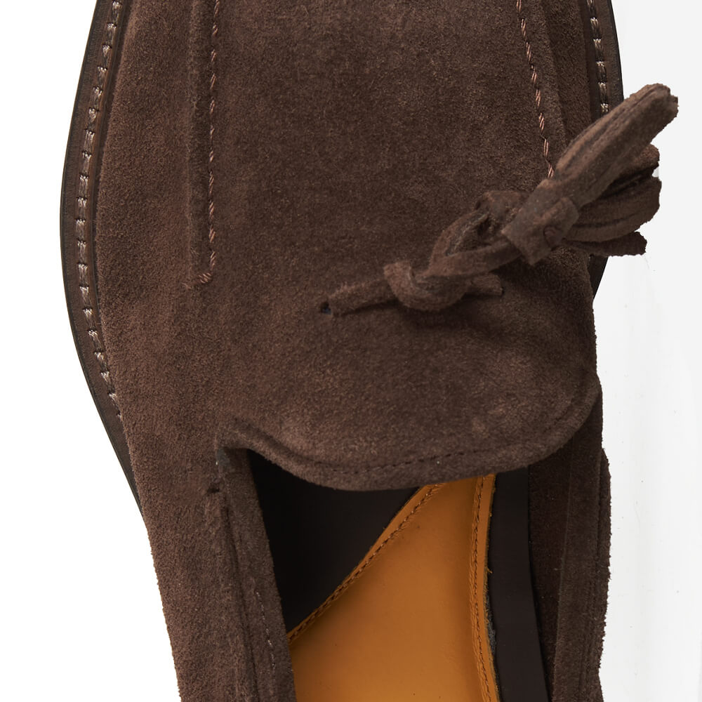 Mocassino tassels in camoscio testa di moro