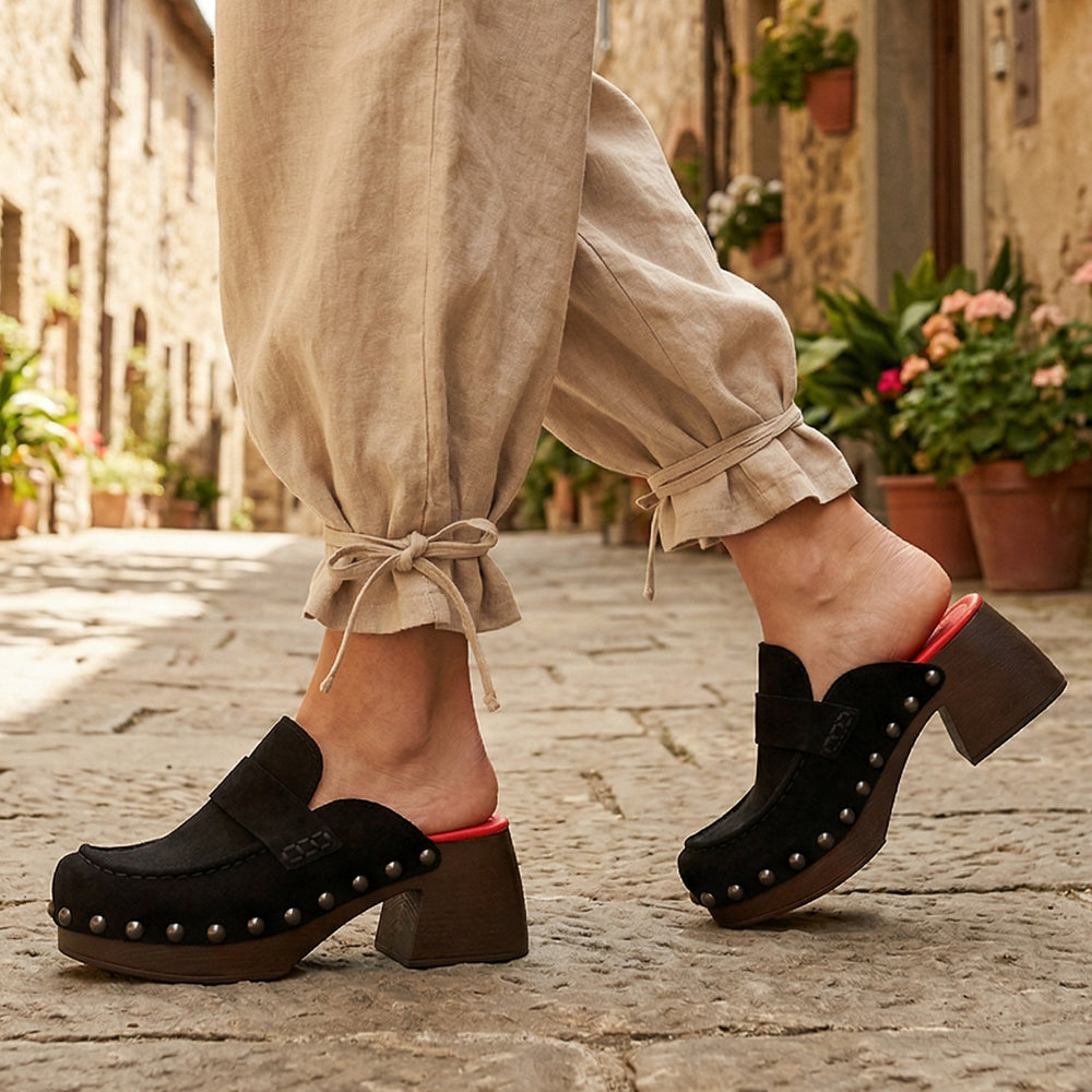 SABOT MOCCASSINO CAMOSCIO Nero