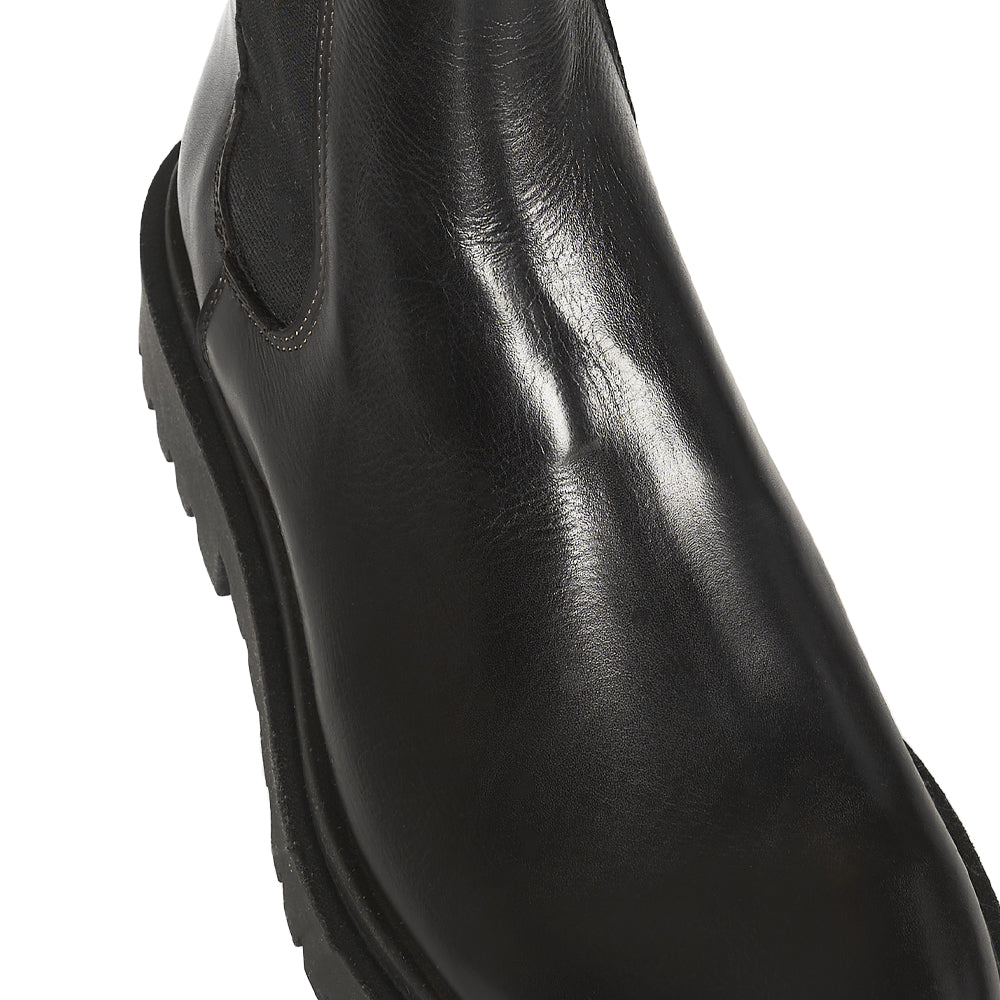 Stivaletto Chelsea in pelle nera