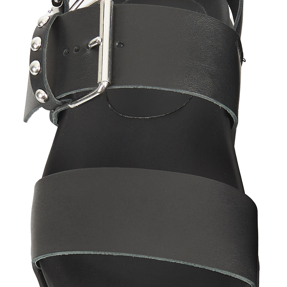 Sandalo platform Total Black Rock