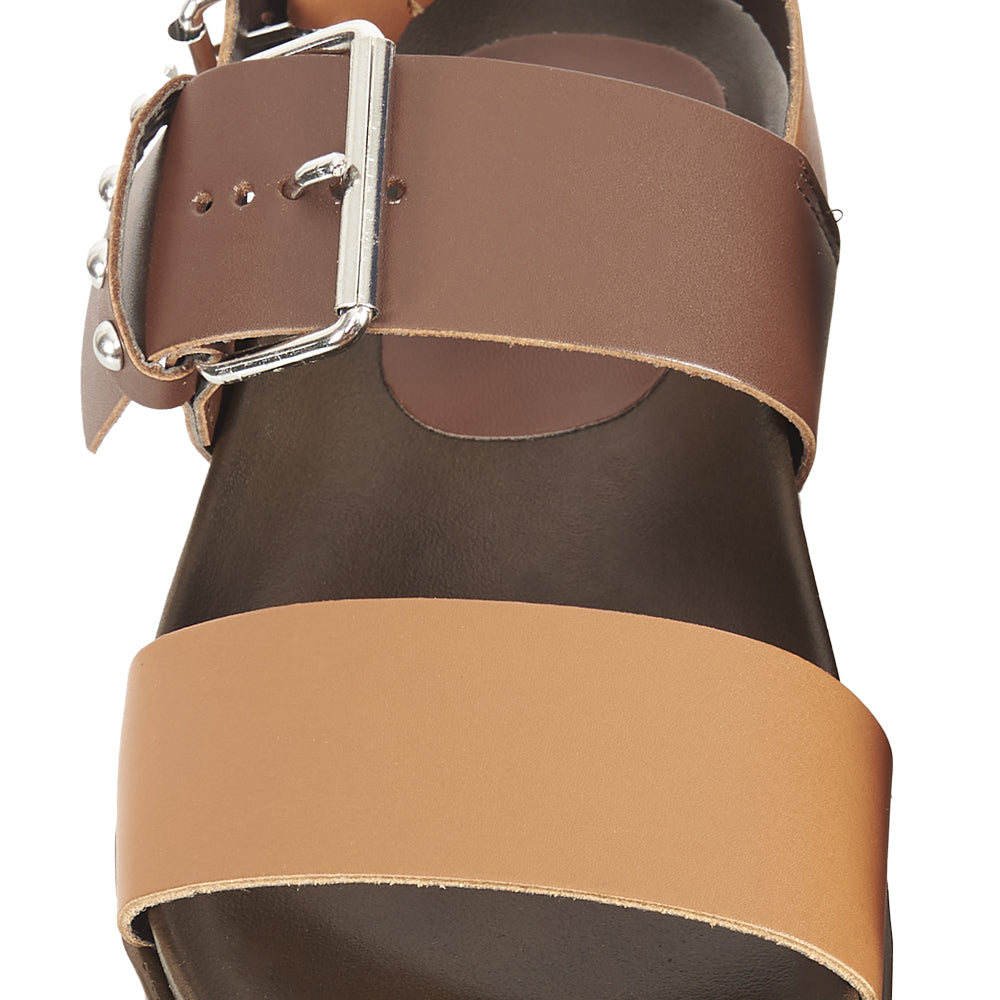 Sandalo platform two tone