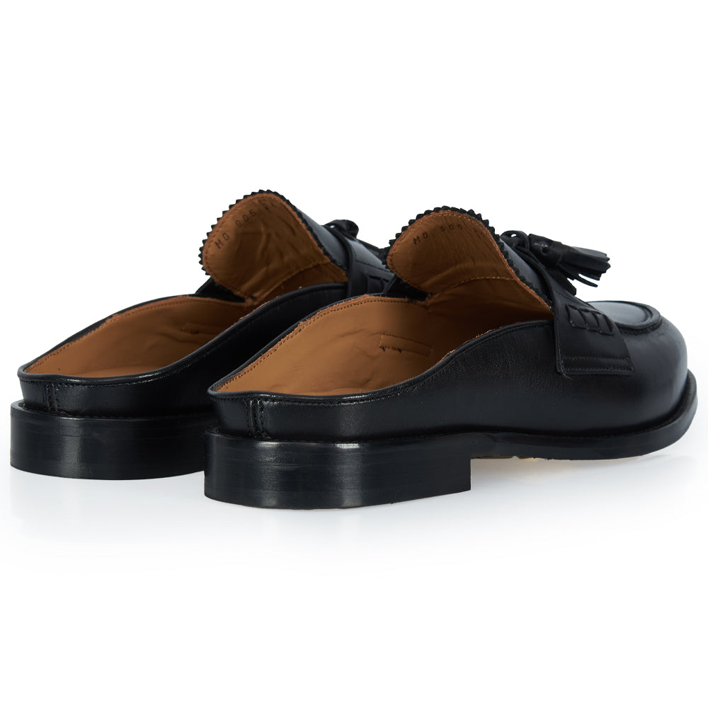 Slingback nero con nappine