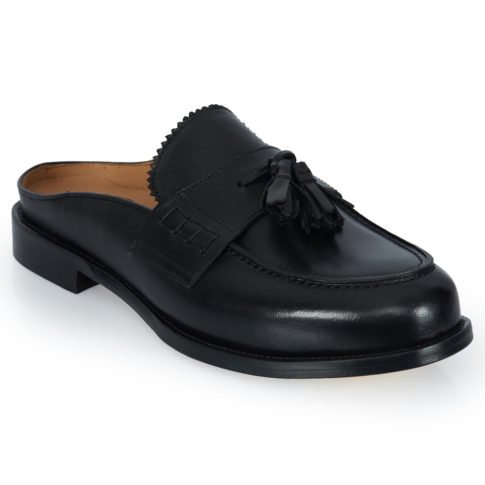 Slingback nero con nappine
