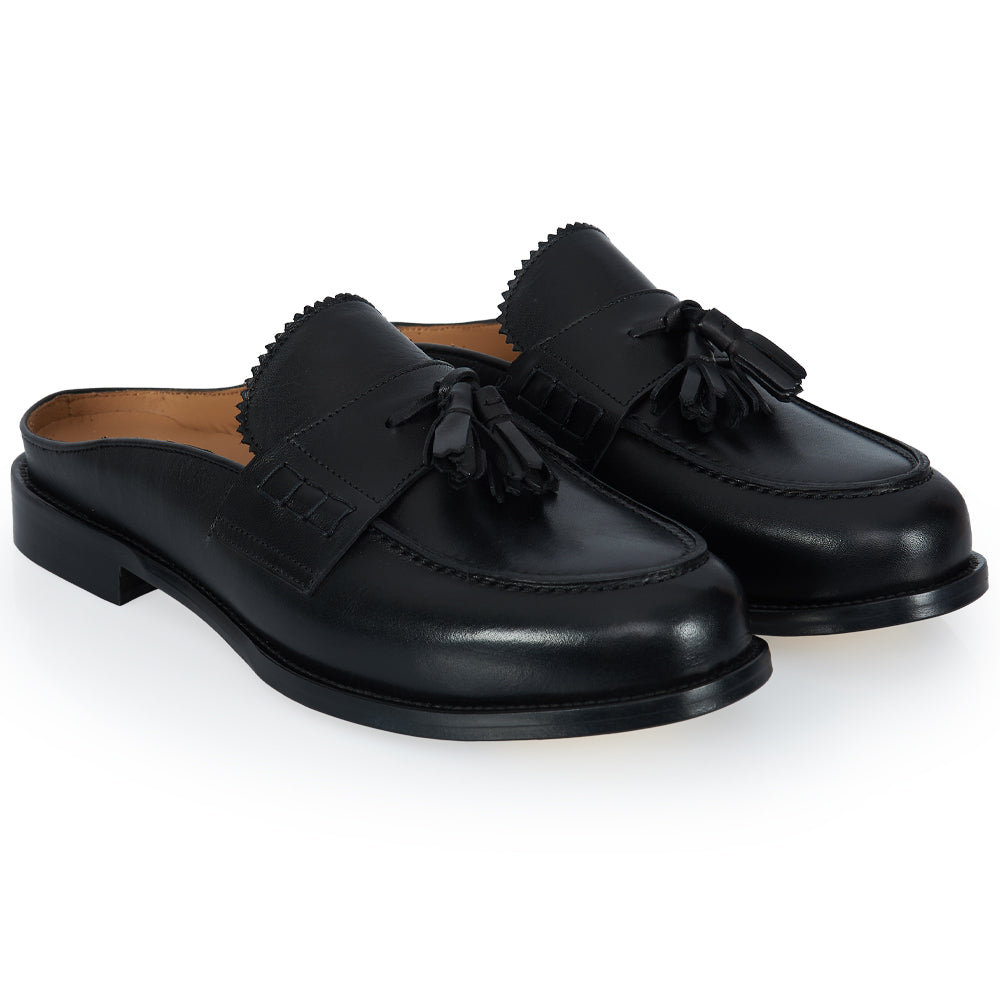 Slingback nero con nappine