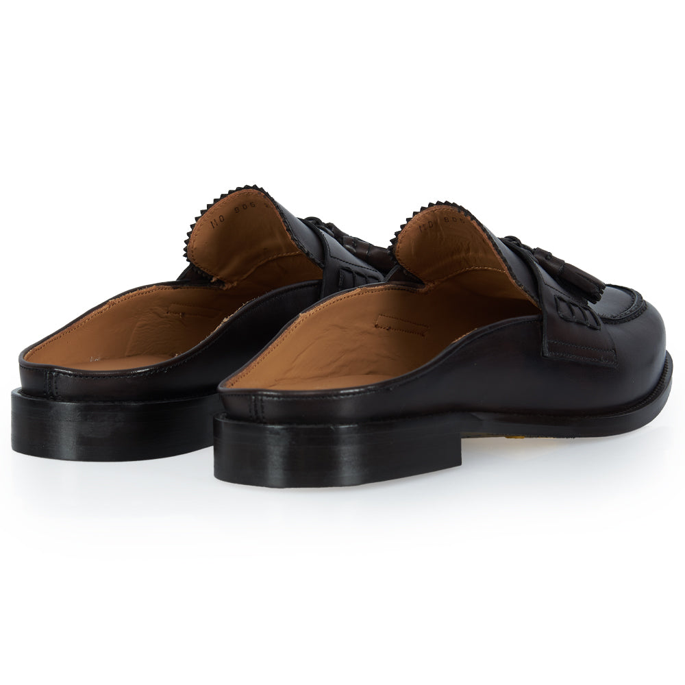 Slingback testa di moro con nappine
