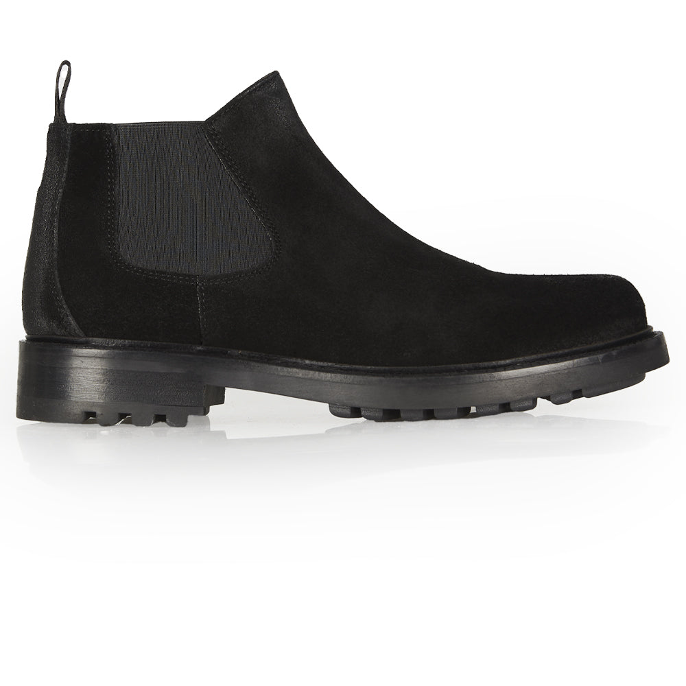 Stivaletto Chelsea in camoscio nero